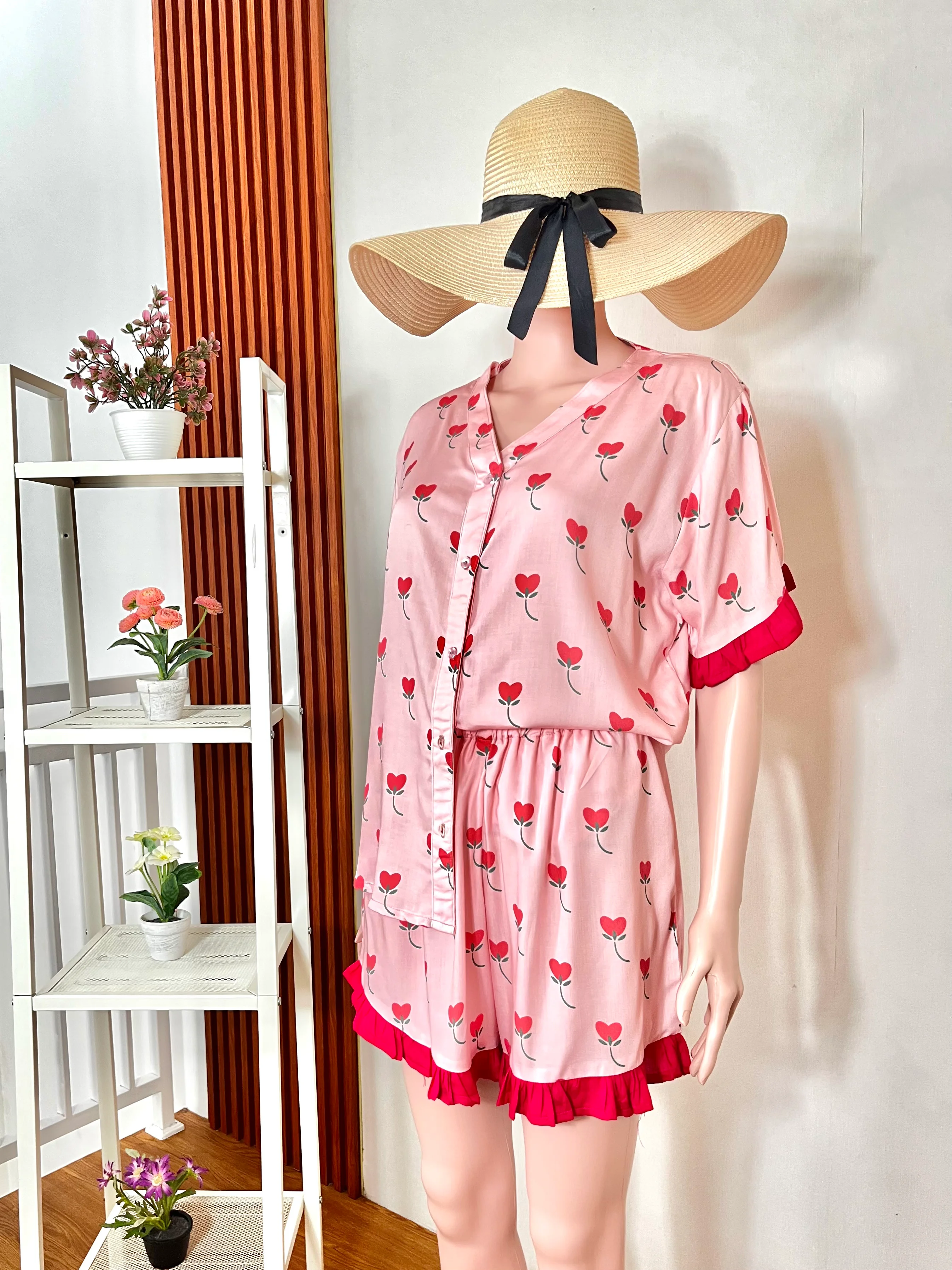 Leia Apparel - Sweetheart Pink Pajamas Set